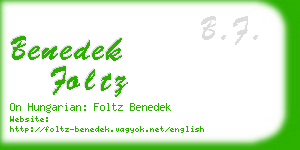 benedek foltz business card